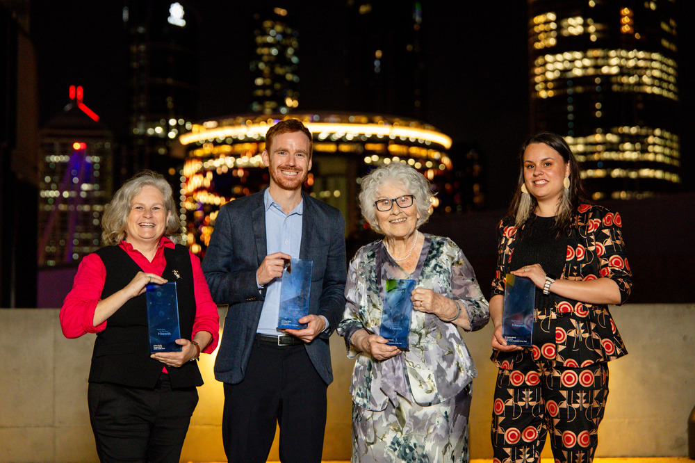 Photo of Claire Smith, Geoffrey Smith, Dr Bronwyn Herbert, Dr Katrina Wruck