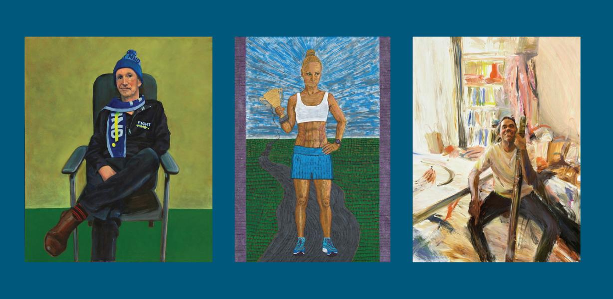 Archibald Prize 2025 portraits of Neale Daniher, Grace Tame and Willima Barton