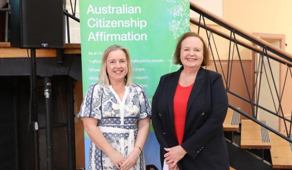 Photo of Keren Franks and Senator Carol Brown